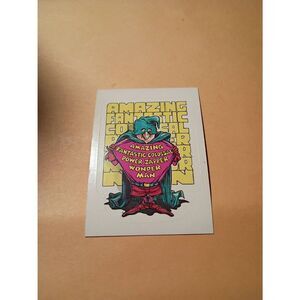 1983 General Mills Zero Heroes Trading Card Sticker Card Vintage #27 Wonderman